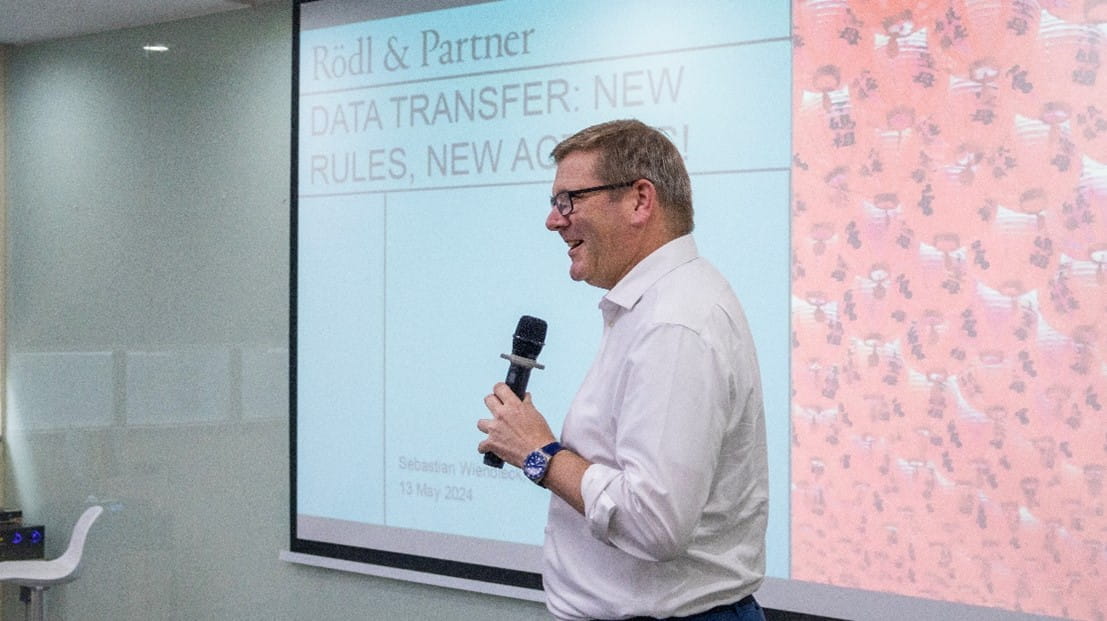 德國羅德律師事務所Sebastian Wiendieck先生在會上進行分享