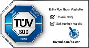 TüV南德洗地機(jī)清潔裝置清洗防水性能認(rèn)證標(biāo)志-英文版