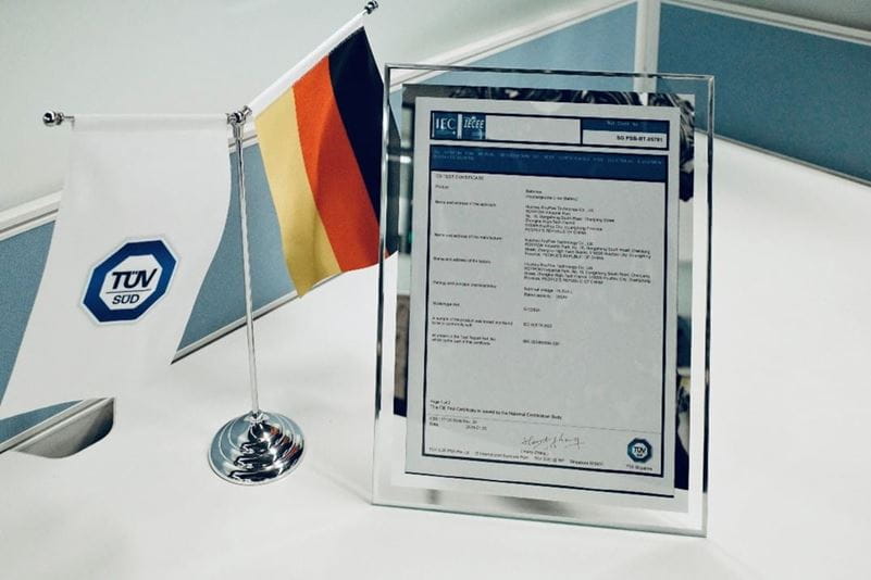 樂億通S72280A高空作業(yè)平臺鋰電池所獲得的TüV南德IEC 62619 CB證書